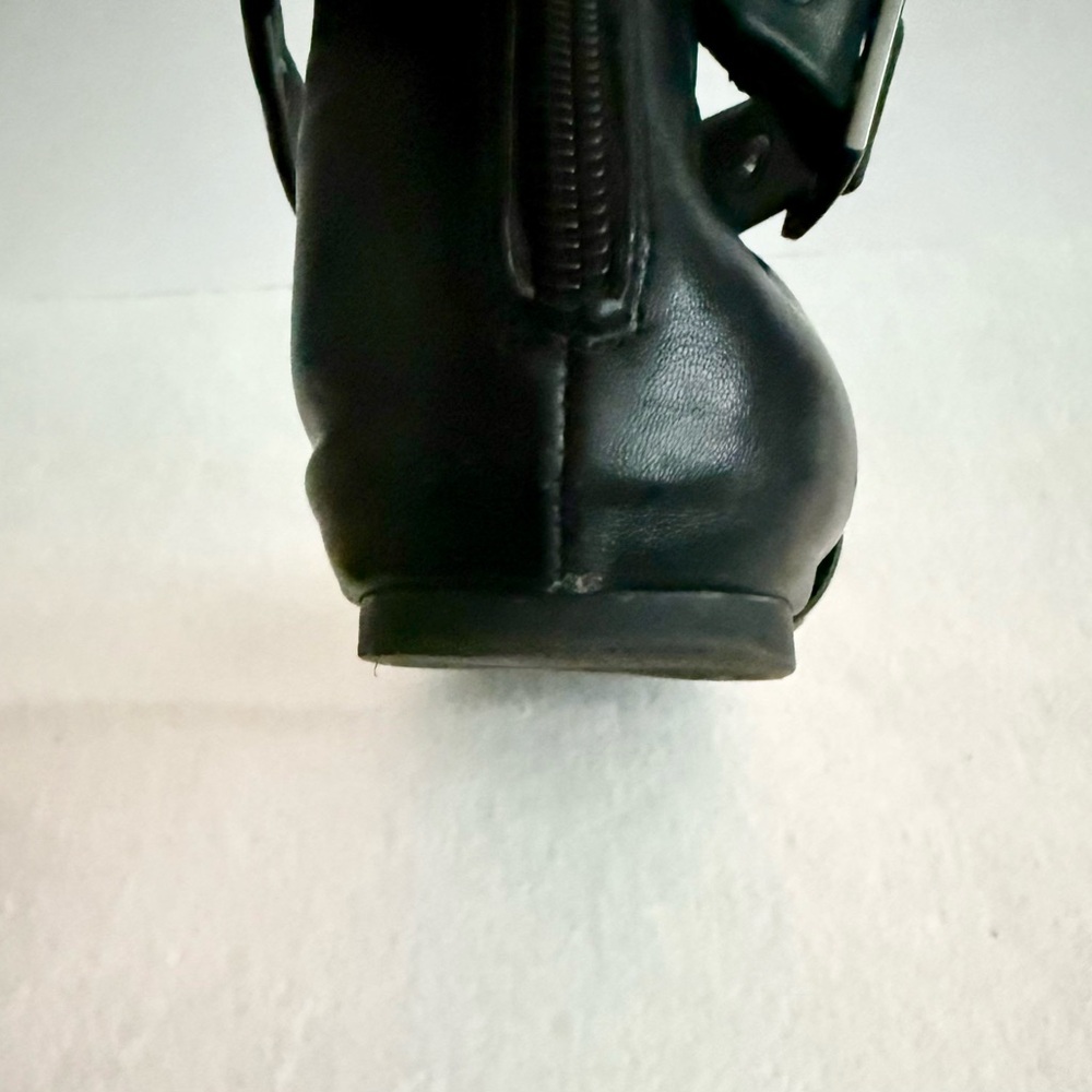 Jessica Simpson Black Ballet Flats Grommet Ankle Straps Size 10 - Picture 9 of 9